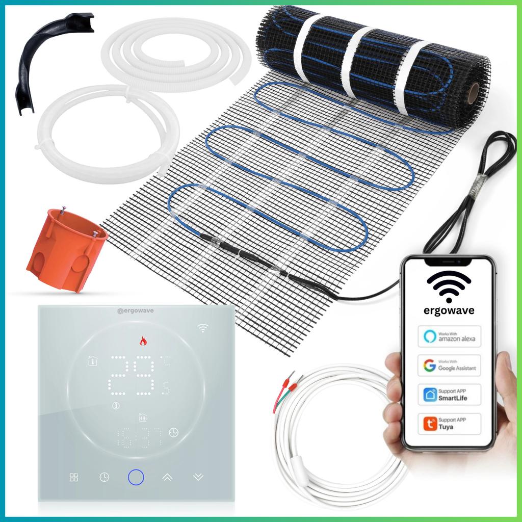 Heating Mat 160W/m2 | 3.5m2 with clear.W Thermostat