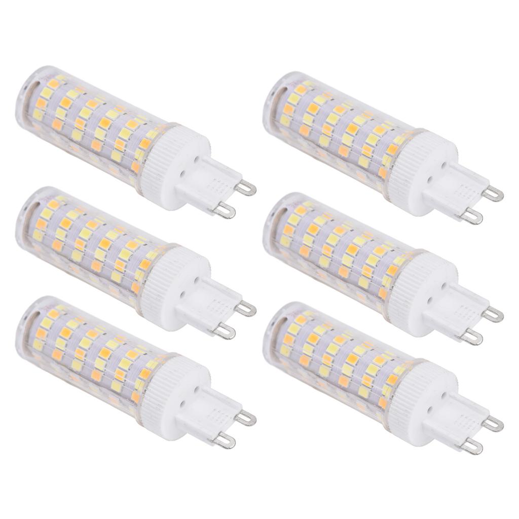 6PCS 104LED Light Bulb 12W 85?265V G9 Bulb 3 Light Color Small Wall Lamp Bulb for Home
