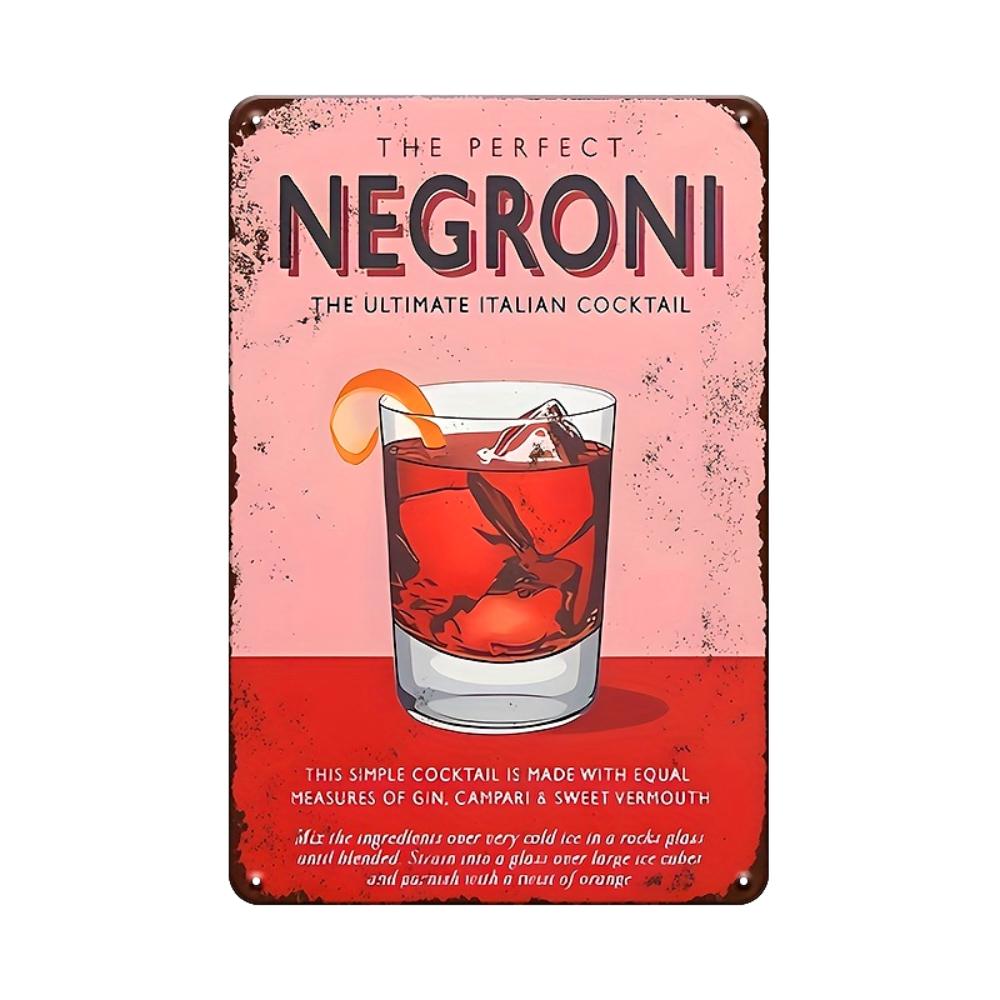 Vintage Metal Sign - Retro Tin Iron Plaque - Pub, Kitchen & Office Decor - Perfect for Party Hanging In Cafes & Restaurants