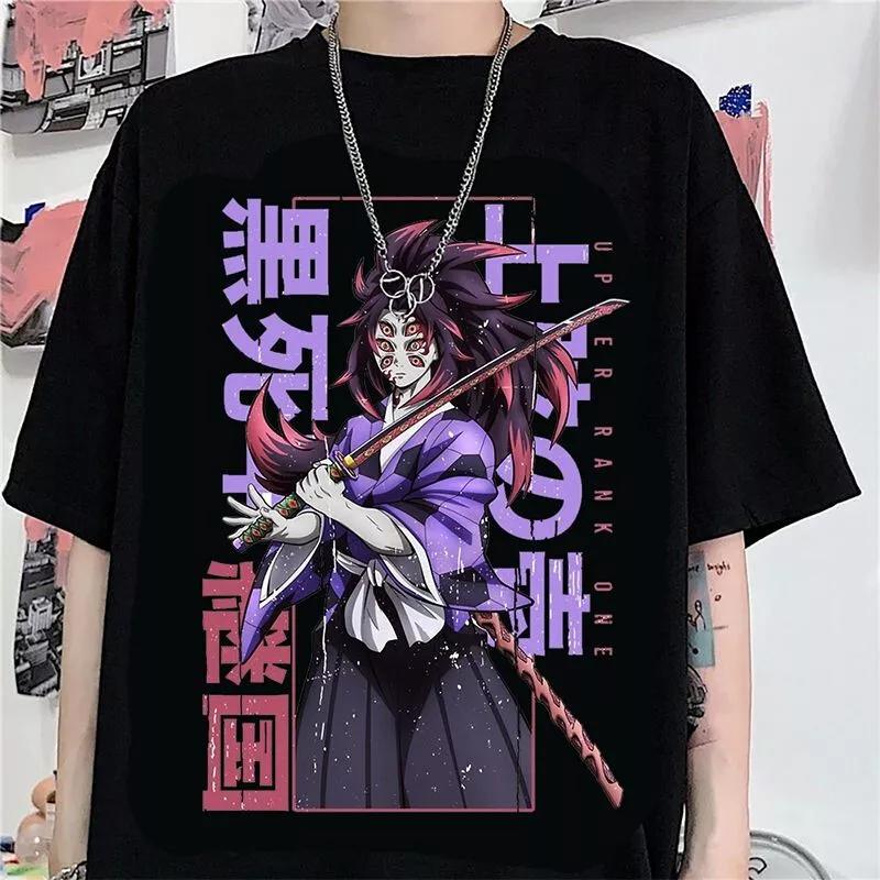 New Demon Killer Kokushibo Kanroji COTTON T-Shirt Anime Unisex Summer New Men's and Women's Streetwear
