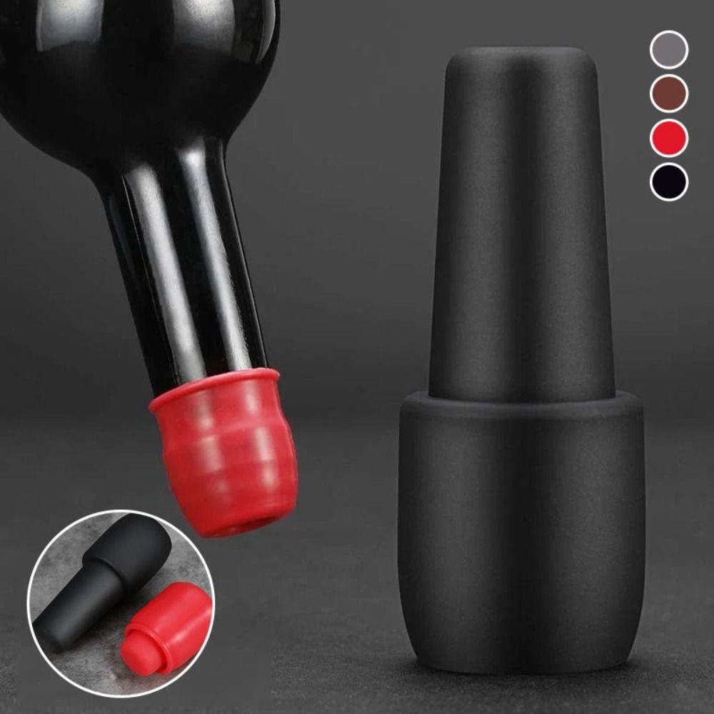 1/5PCS Gifts Silicone Wine Bottle Stopper Reusable Sparkling Wine Sealer Kitchen Tools Silicone Wine Stopper
