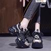 Thick-soled Women's New Spring and Autumn Fried Street Super Fire Shoes, Women's Shoes Explosion Increases, Black Sneakers