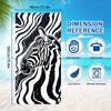 Set of Microfiber Bath Towels with Single Zebra Stripes - Quick Drying, Extremely Absorbent, Ultra-Fine, Contemporary Design