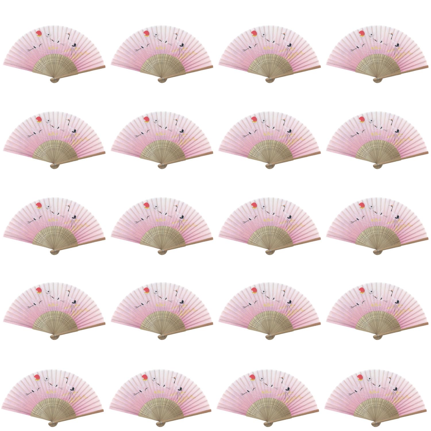 

Премиальные веера ручной работы Castle Enterprises [Журавль] (розовый)] Набор из 20 штук - Оптовая покупка, отличный японский сувенир для иностранцев