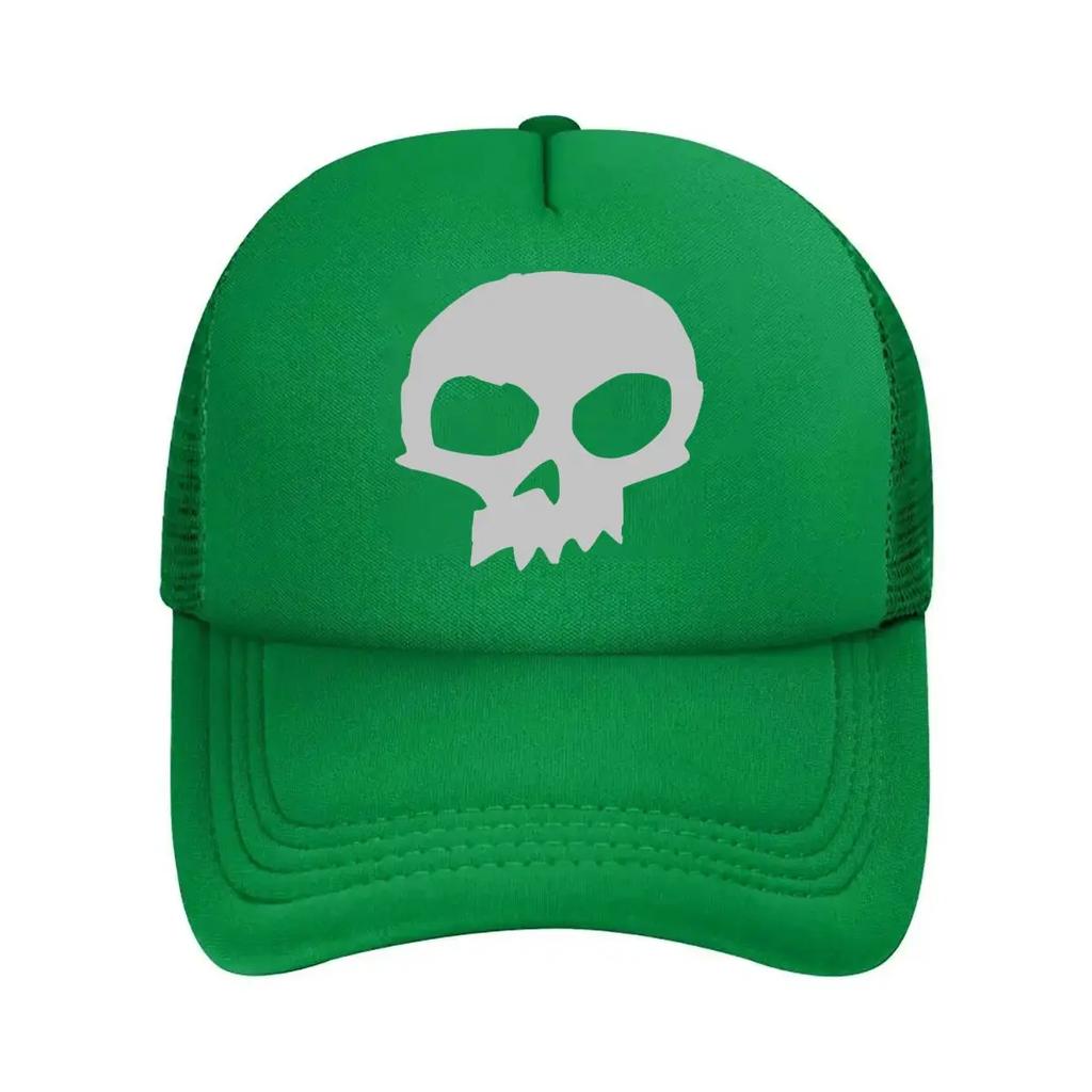 Skull Minimal Edgy Symbol Design Mesh Baseball Cap