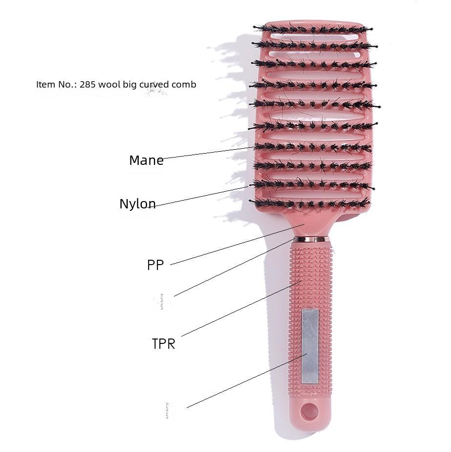 Arc-Shaped Fluffy Massage Comb for Curly & Straight Hair Styling