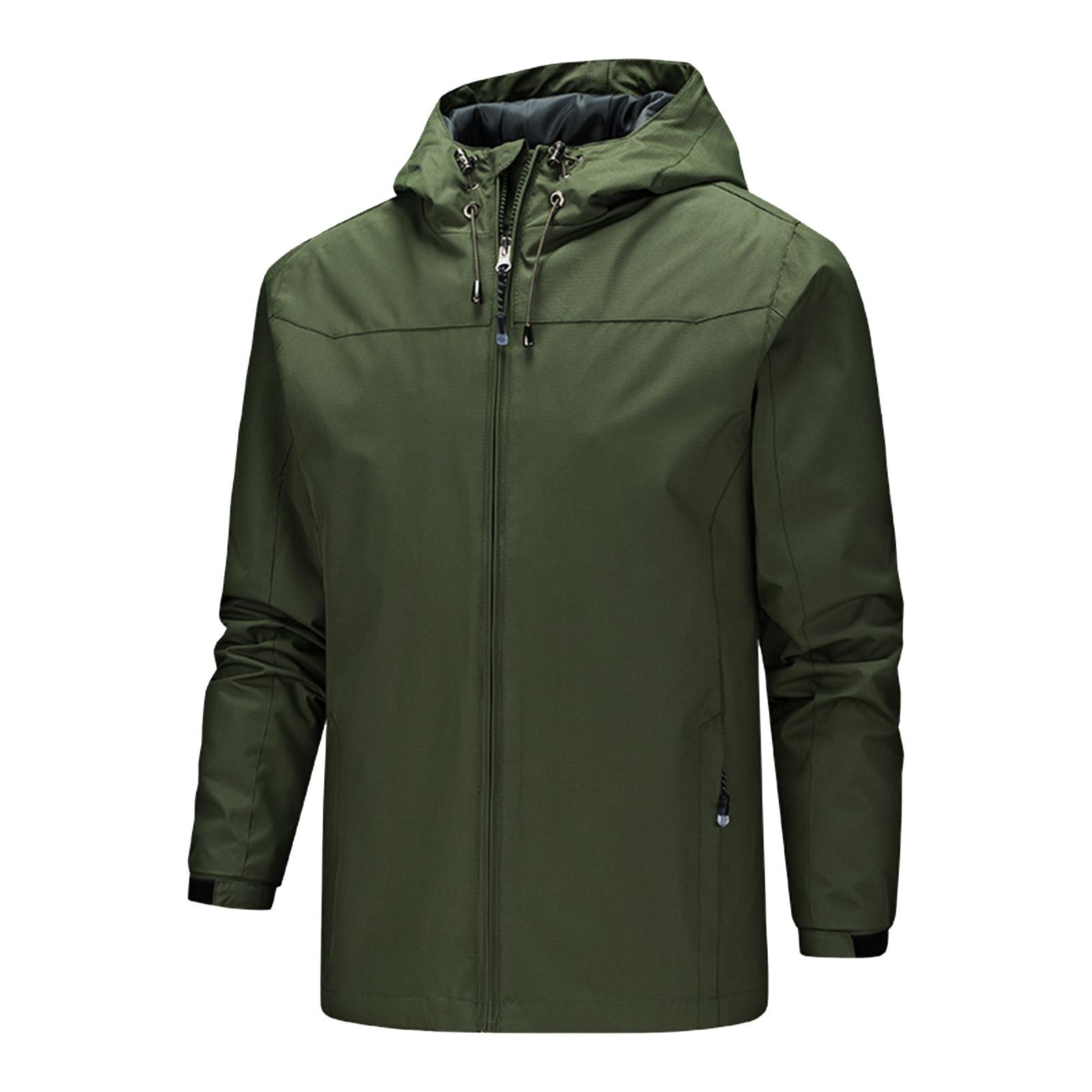 

Мужской костюм для альпинизма, быстросохнущая ветровка, спортивная куртка на открытом воздухе, пальто XXL зелёный