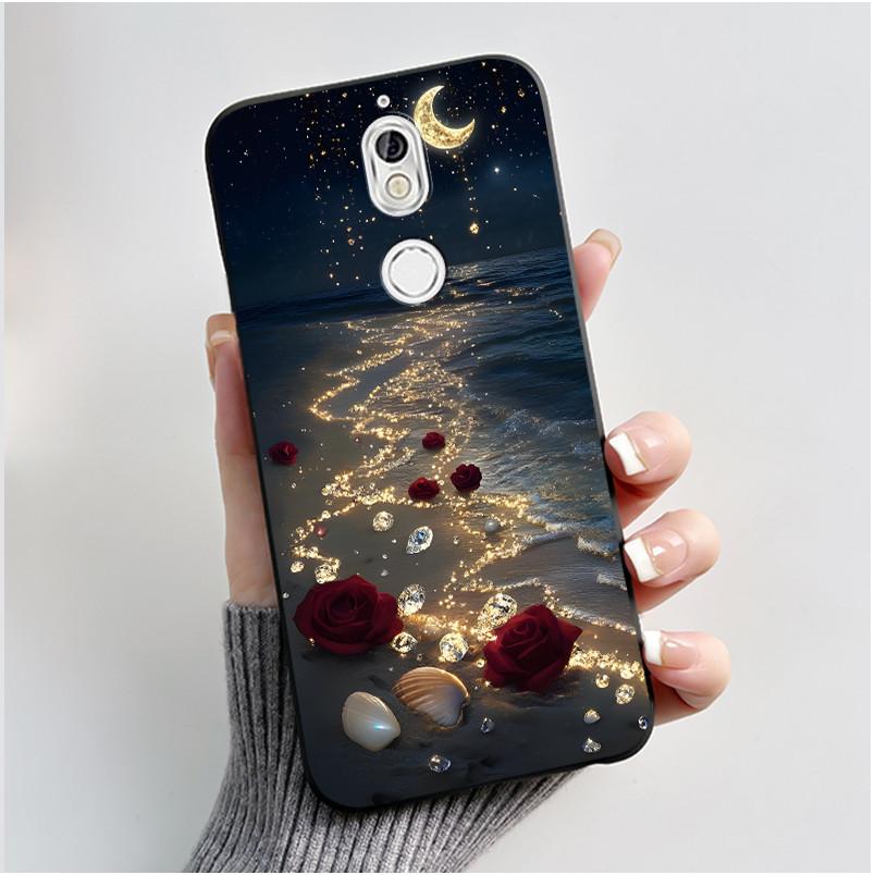 Case For Nokia 7 Phone Casing For Nokia 7 Plus Back Cover Trendy Soft Silicone Shockproof Black Case Milk Tea Rabbit Pattern