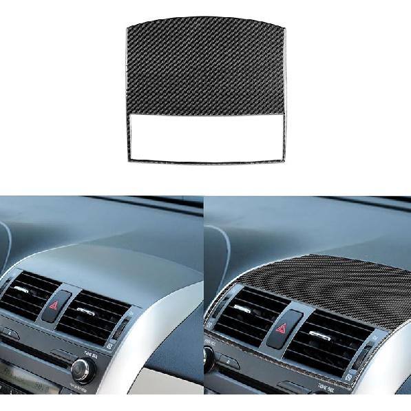 Real Premium Carbon Fiber Car Center Console Gear Shifter Transmission Panel Cover Sticker Auto Interior Accessories Compatible with Toyota Corolla