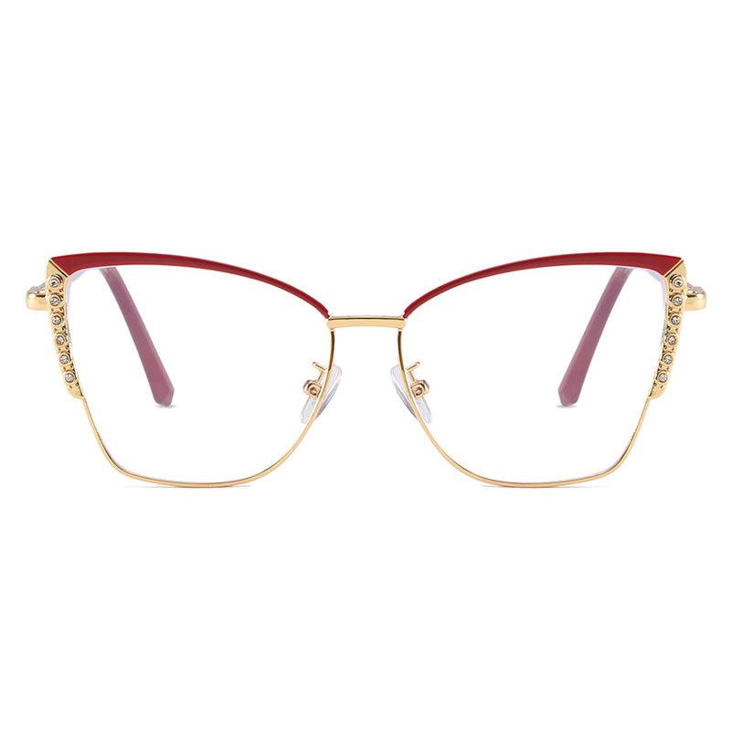 Hot-selling new fashion metal glasses frame myopia glasses frame optical men's and women's plain glasses frame