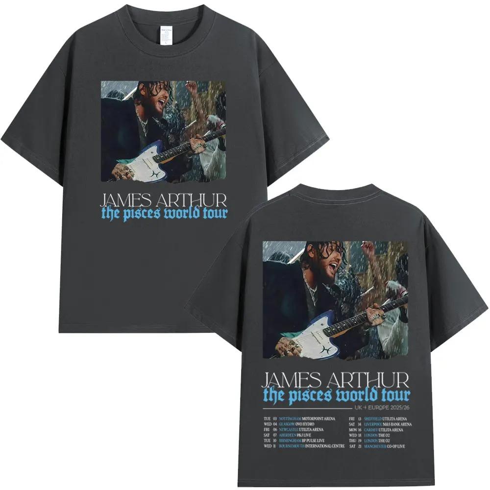 James Arthur Pisces World Tour 2026 Grafiche Cotone Maglietta Uomo Girocollo Estate Y2K Manica Corta Donna Hiphop T-shirt Regalo Fan