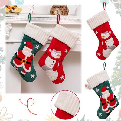 Bestickter Weihnachtsstrumpf Frohe Weihnachten Dekoration Socken Anhänger Weihnachtsornament Indoor Heim Weihnachtsfeier Dekoration