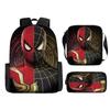 Spiderman Kids Backpack Set With Breathable Oxford Fabric For School Use