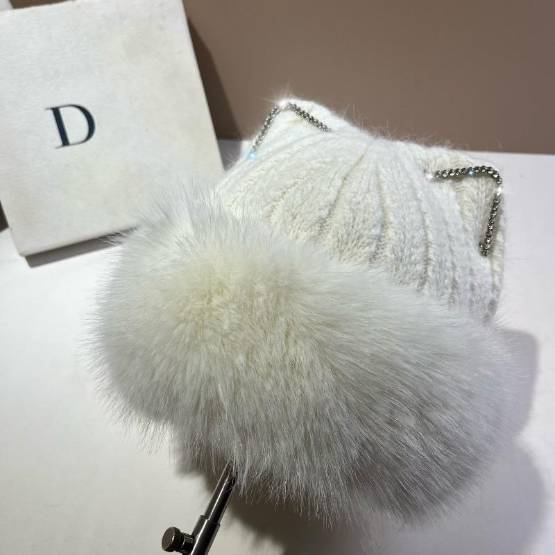 Korean Autumn Winter Ear Plush Women Hats Fur Hairy Streetwear Warm Cap Outdoors Fashion Girl Sweet Hat Gifts