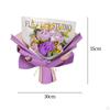 Crochet Bouquet, Handmade Knit Flowers, Artificial Already Made for Valentine's Day,