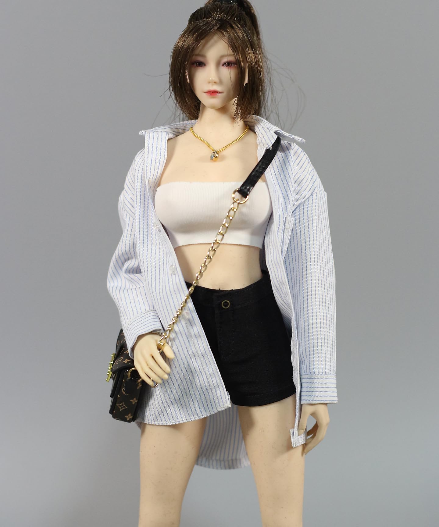 

[TOYBARJAPAN] 16 Scale Figure Accessory Set (Suitable for TBLeague and other figures) - HAILI TOYS Beautiful Female Figure Set: White Tube Top,