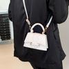Handbag Single-shoulder Crossbody Small Square Solid Retro Fashionable All-matching Simple Daily Life Design Popular