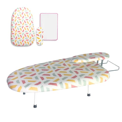 BeGrit Compact Ironing Board, Foldable with Sideboard, Small Tabletop Ironing Board, Lightweight, Portable, Space-Saving, Easy to Store, Perfect for H