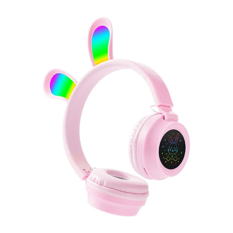 Orejas de conejo LED montadas en la cabeza iluminan el regalo de los auriculares de los auriculares para los auriculares del ordenador de los niños