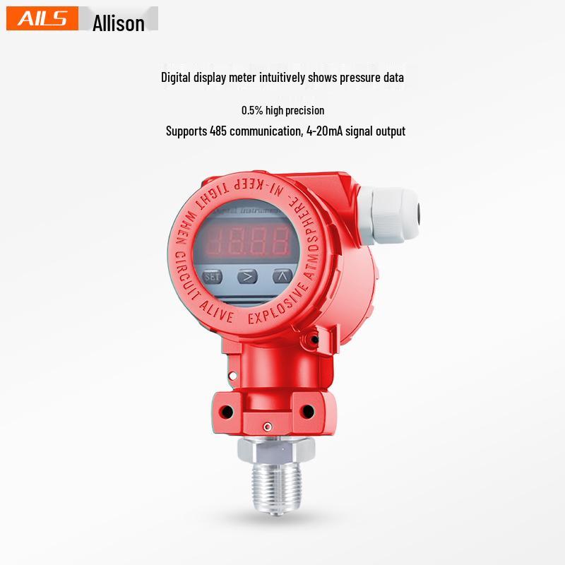 Explosion-proof Pressure Transmitter Sensor with LED Display for Liquid, Oil, Gas, and Negative Pressure Applications