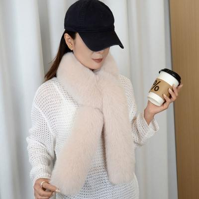 Solid Color Winter Fluffy Scarf Thick Long Strip Scarf Ladies Neck Warmer Scarves Outdoor Warm