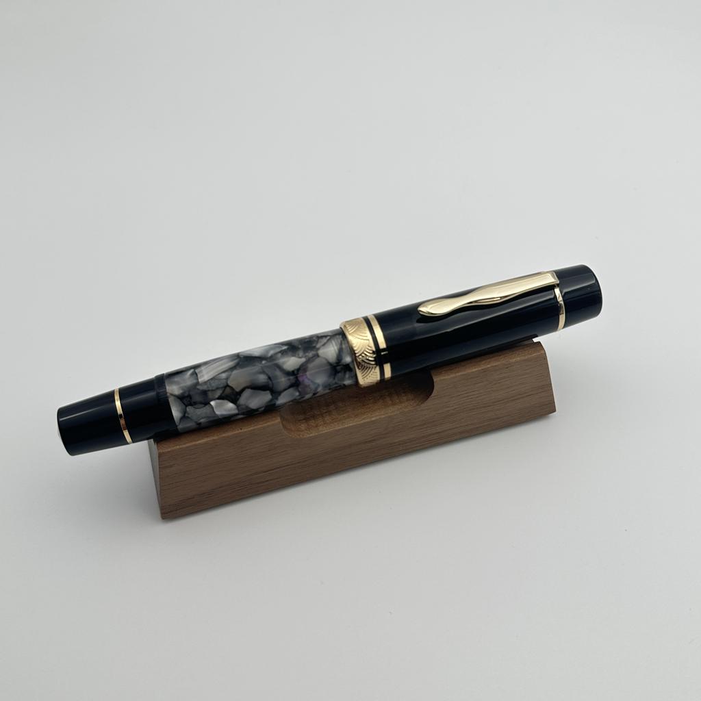 MAJOHN P139 Large Piston Fountain Pen No.6/8 EF/F/M Nib  Hard Rubber Tongue All-copper Piston Writing Pen Limited Black Rock!