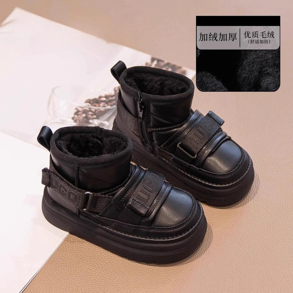 Trendy brand children's snow boots winter boys' large cotton shoes thickened boys' velvet shoes girls' shoes medium and large children's cotton shoes