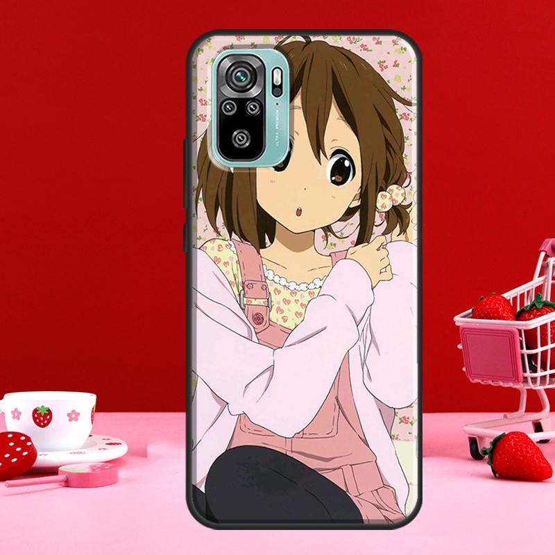 K On! Hirasawa Yui For Redmi Note 10 Pro Case For Redmi Note 11 Pro Note 8 9 Pro 9S 10S 11S 9C 9A 9T Cover