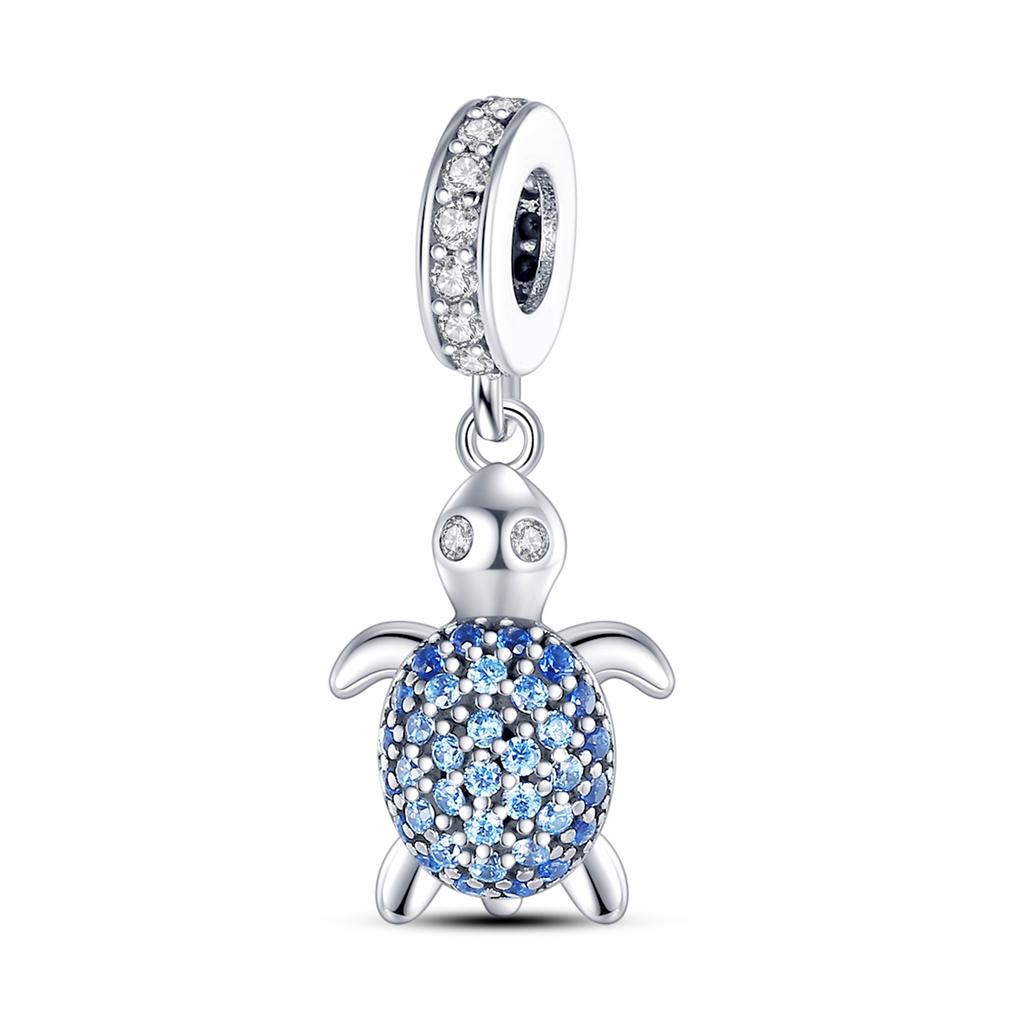 New Summer Charms Beads Pendant Copper Turtle Shell Ocean Fruit Summer Blue Charms For Bracelet Women Jewelry Gift