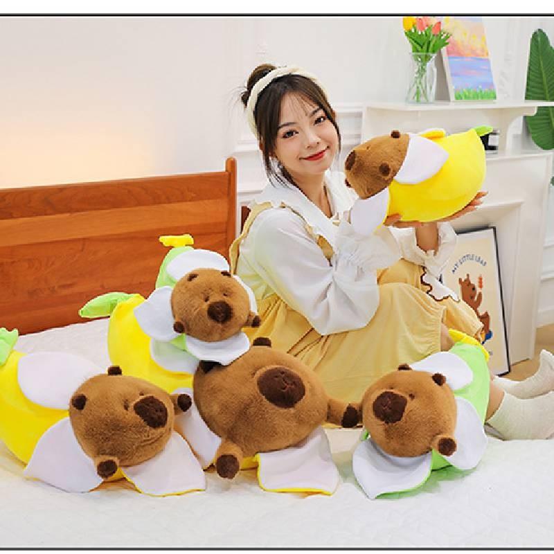 Capybara Plush Banana Toys Cartoon Animals Fill Doll Pillow Cushion Xmas Gifts