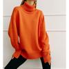 2025 Women's Turtleneck Sweater Solid Color Loose Knitwear Autumn Winter Fashion Ins Style Pullover