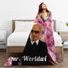 Sig. Coperta di Flanella Pitbull Dollar Music per Tutto il Mondo Coperta Morbidissima Singer per Sedia Divano Letto Copriletto Copertura Divano Letto