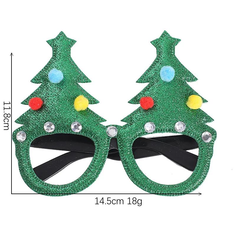 Christmas Glasses Plastic Decorative Glasses Kid Xmax Party Costume Accessory Photo Props Christmas Decoration  Navidad Gift