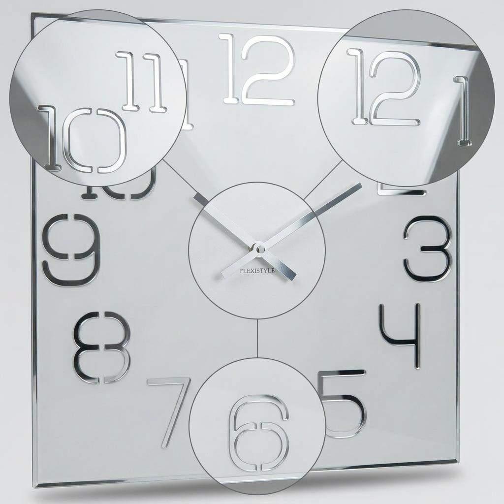 Large White Digital Wall Clock 50cm