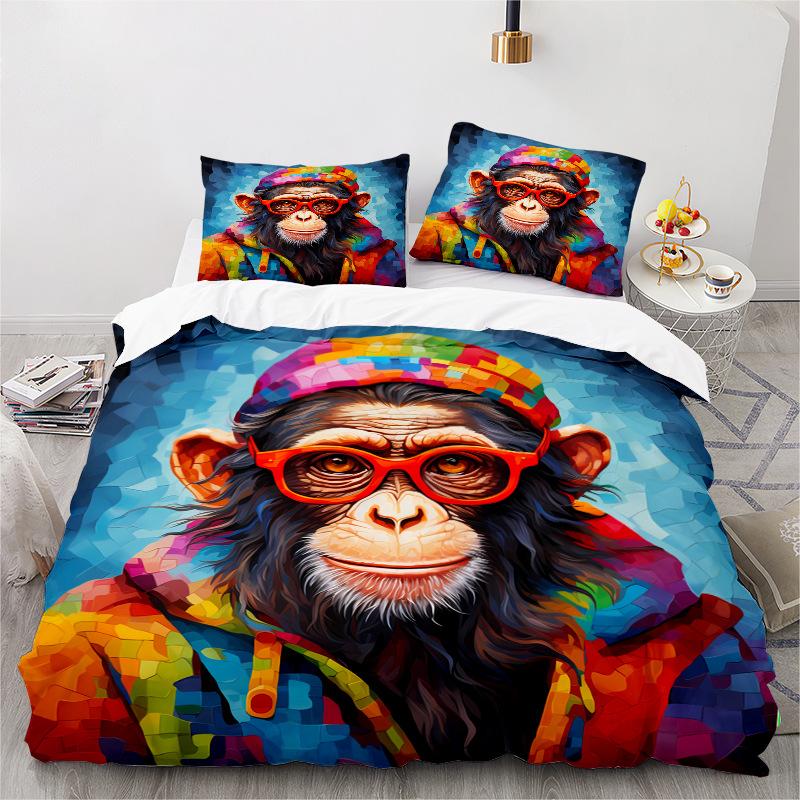 Animation Series 3D Digital Printing Three-Piece Bedding Kit Bed Sheet Quilt Cover