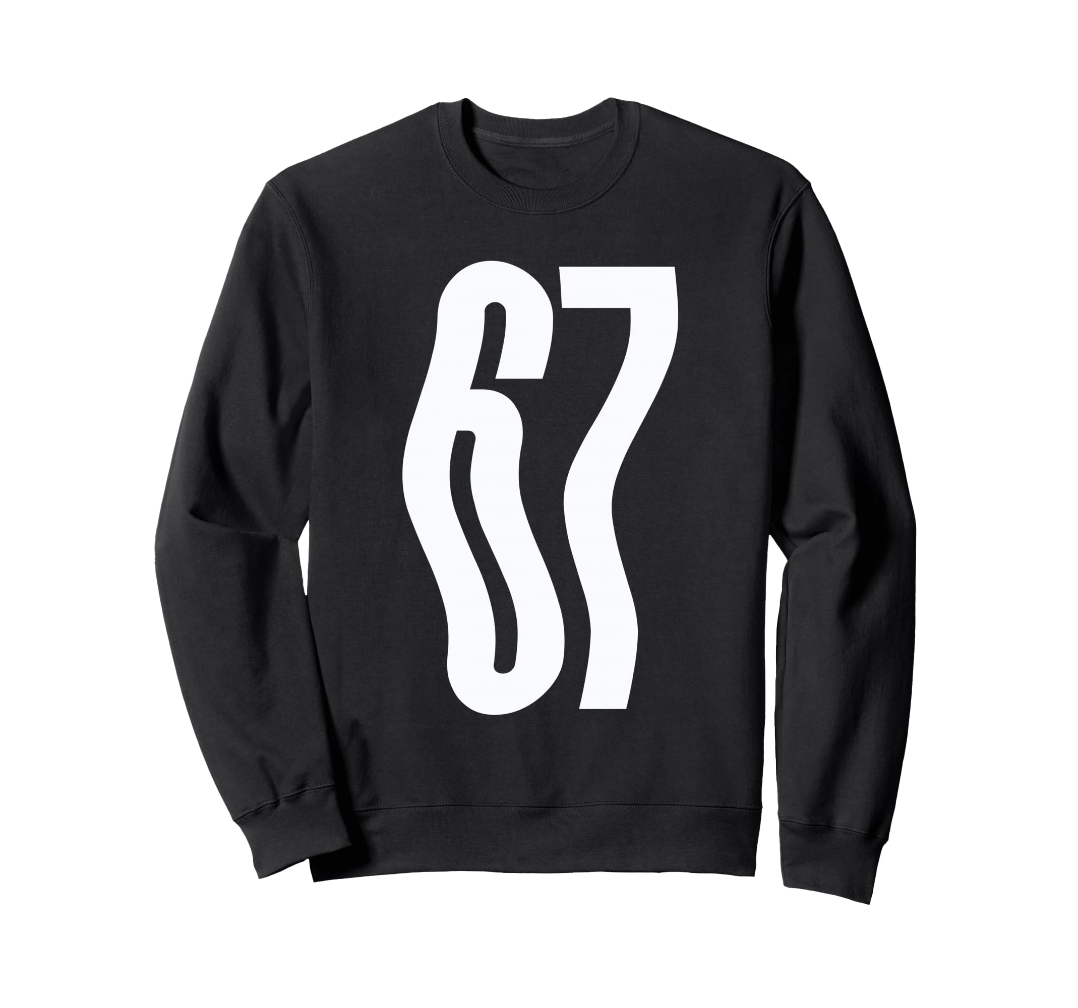 Свитшот с минималистичным ретро-дизайном и номером волны 67