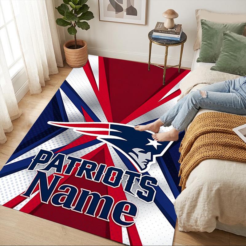 Custom Patriots Name Area Rug Living Room Nonslip Soft Carpet For Bedroom Game Playroom Sofa Office Home Decor Doormat Christmas Gift C103102