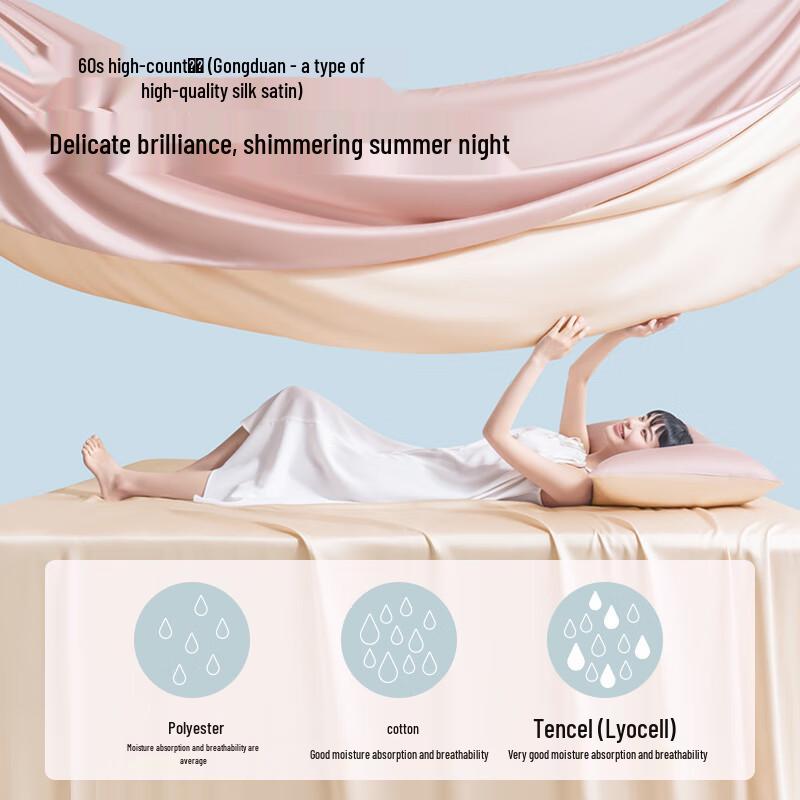 JD Joybuy Lenzing Tencel 60-Count Lyocell 4-Piece Bedding Set