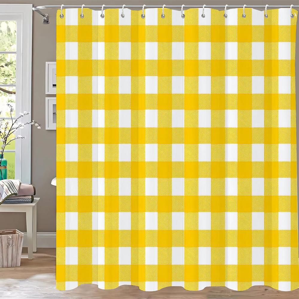 Modern Lines Bathroom Curtain Colored Plaid Pattern Shower Curtain Bohemian Home Bathroom Decor Polyester Shower Curtains