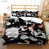 Cartoon Anime Jujutsu Kaisen Duvet Cover Comforter Bedding set Soft Quilt Cover and Pillowcas for Teens Single/Double/Queen/King