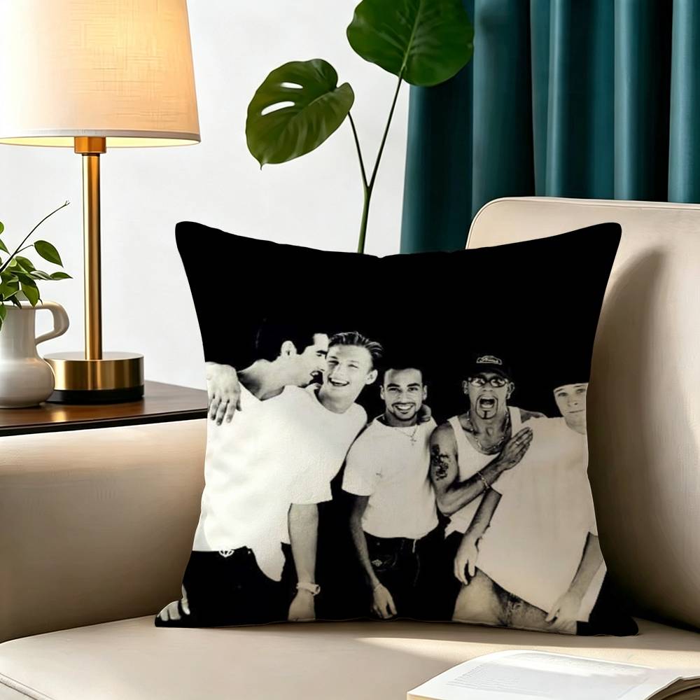 BSB B-Backstreet Boys Square Double-Sided printed Pillow Case Bedroom Bedside Pillow Sofa Cushion Cover