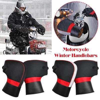 Motorcycle Handlebar Muffs Guantes Protective Motorcycle Thick Warm Rainproof Grip Handle Gloves Warmer Scooter Bar Winter D3C7