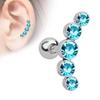 1 τμχ Γυναικεία Rhinestone Cartilage Helix Tragus Ear Stud Earring Piercing Jewelry