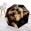 Black Yorkshire Terrier Pattern, Automatic Folding Umbrella, Portable and Foldable Design, 8 Ribs, a Christmas or Birthday Gift.