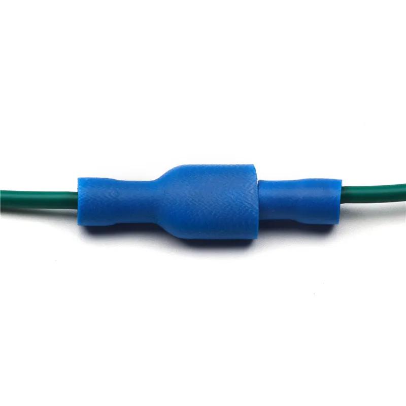 50 Pairs Electrical Insulated Wire Connectors Kit Blue Red Yellow Spade Quick Disconnect Connector Crimp Cable Terminals