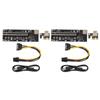 2Pcs PCIE 1X To 16X Riser Card Good Contact Stable Signal Good Fixability 8 Capacitors 6PIN Riser Card for Win for OS X