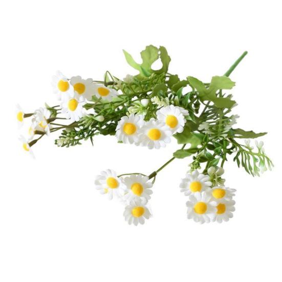 Künstlicher Frühlings-Wildblumenstrauß Realistische Fake-Seidenblume mit Stiel Zuhause Party Faux