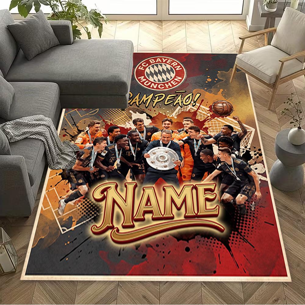 Bayern Munich Soccer Art Carpet Perfect for Entryway Kitchen Decorate Room Outdoor Anti-slip Rug Decorate Offices