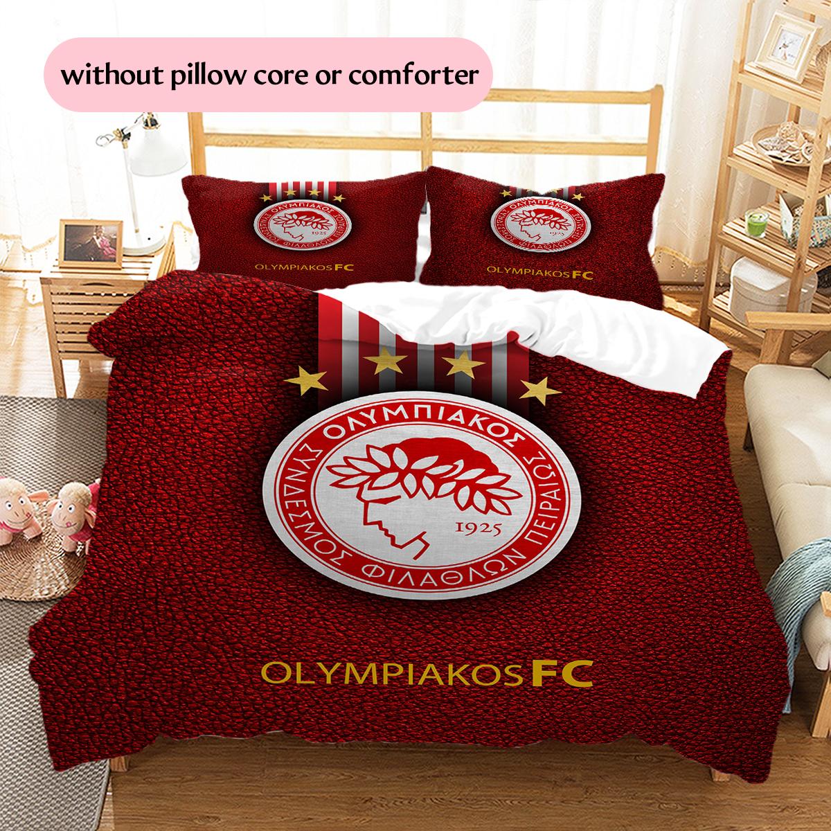 

Olympiacos Football Club Pattern Bedding Home Decoration Birthday Gift (1 * duvet cover + 2 * pillowcase, without core) 135x200cm