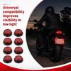 8 Pcs Red Reflectors, 0.79 Inch Round Stick-On Safety Reflectors for Motorcycle Bicycle Trailers Gate Posts (Red)